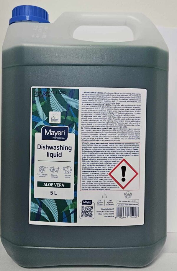 Nõudepesuvahend Aloe Vera Mayeri prof. 5L