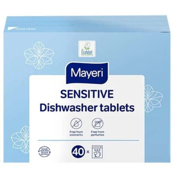 Nõudepesumasina tabletid Sensitive Mayeri 40tk