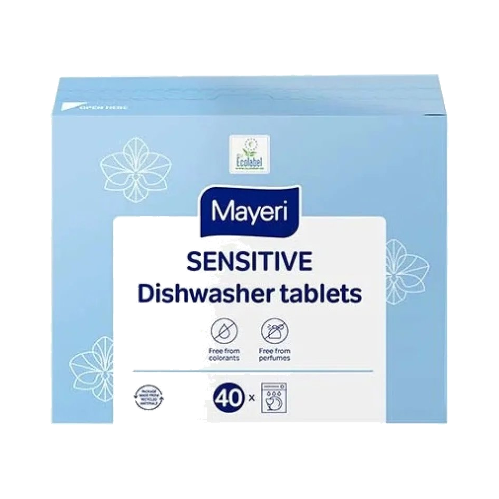 Nõudepesumasina tabletid Sensitive Mayeri 40tk