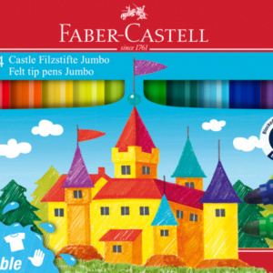 Viltpliiatsid Faber-Castell Jumbo 24-värvi supermahapestavad