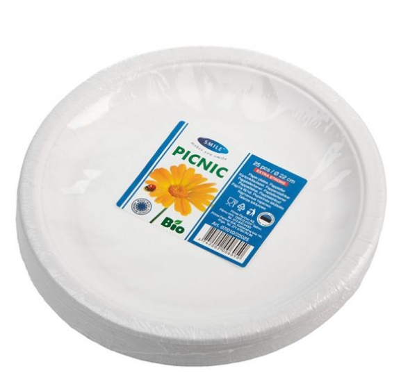 Smile papptaldrikud 22cm, 25tk, extra