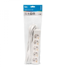Power Pik.juhe 5,0m 5 pesa valge 1,5mm