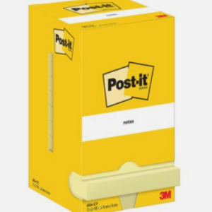 Märkmepaber 3M Post-it 76x76mm kollane 12x100 lehte pakendis.