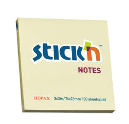 Märkmepaber StickN 21008 76x102mm 100L kollane