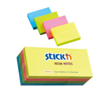 Märkmepaber StickN 21532 38x51mm 12x100L neoon assortii 12tk/pk