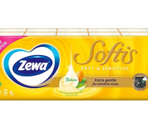 Taskurätikud Softis Soft & Sensitive 4-kihiline, ZEWA, 10 tk/pk