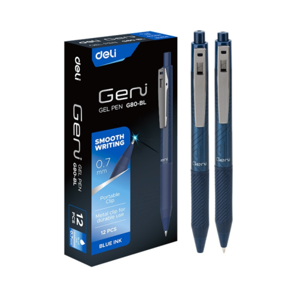 Geelpliiats DELI Geni 0,7mm sinine - Pilt 2