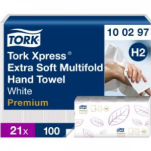 Tork lehtkätepaber H2 Xpress Multifold eriti pehme valge 4pan.2-kihil