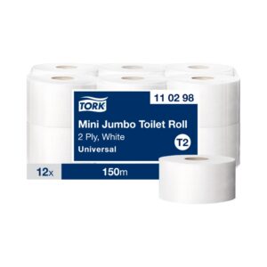 Tork T2 Mini Jumbo Universal valge 2-kihiline tualettpaber 150 m