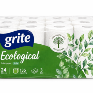 Grite tualettpaber Ecological 3-kihiline 135 lehte 24 rulli