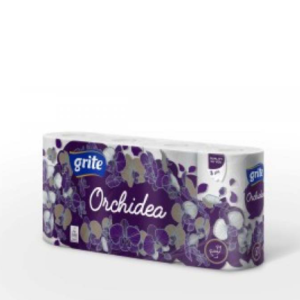Grite tualettpaber Orchidea 3-kihiline 145 lehte 8 rulli