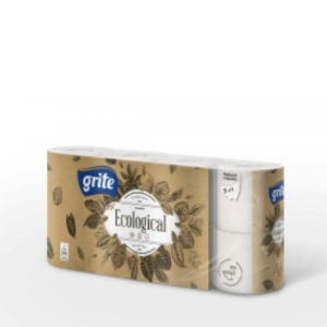 Grite tualettpaber Ecological 3-kihiline 135 lehte 8 rulli